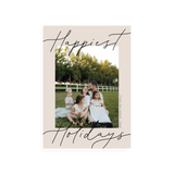 Elegant Happy Holidays Card - front