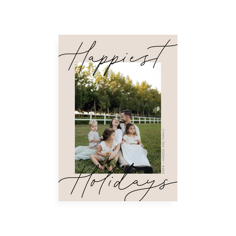 Elegant Happy Holidays Card - front