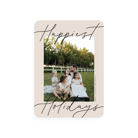 Elegant Happy Holidays Card - rounded corners