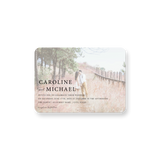 faded photo wedding invitation rounded
