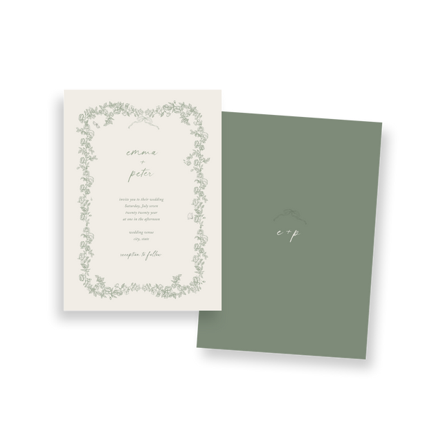 french garden invitation