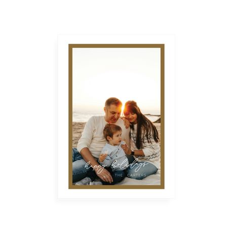 Gold Frame Holiday Card - front