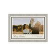 Horizontal Black Stripe Christmas Card - front