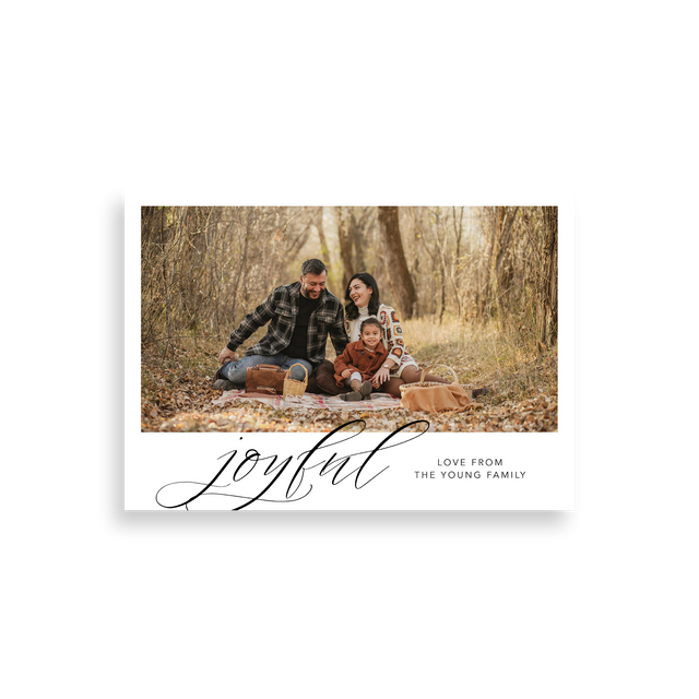 joyful christmas card