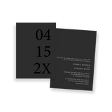 matte charcoal invitation