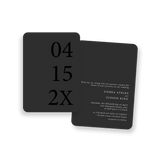 matte charcoal invitation rounded