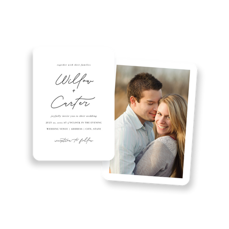 minimal elegant invitation rounded