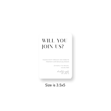 Modern Bold Name RSVP rounded