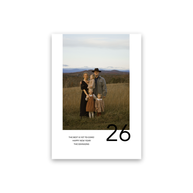 Modern New Year 26 Card front
