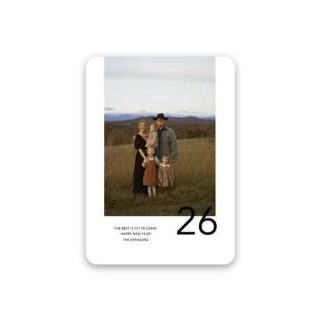 Modern New Year 26 Card with rounded corners