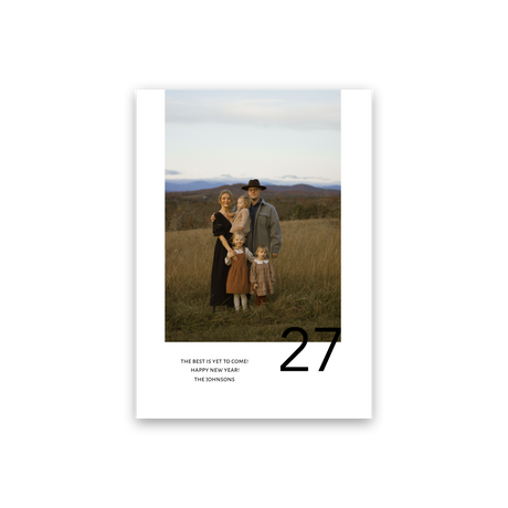 Modern New Year 27 Card front