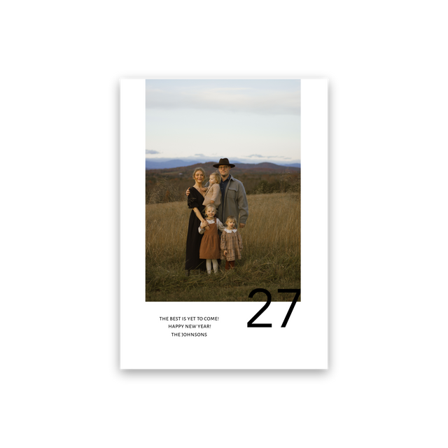 Modern New Year 27 Card front