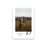 Modern New Year 27 Card with rounded corners
