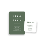 modern sage invitation rounded