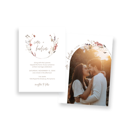 modern wildflower invitation