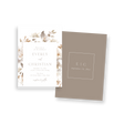 neutral floral invitation
