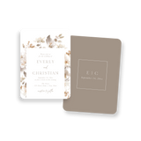 neutral floral invitation rounded
