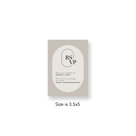 Neutral Oval RSVP