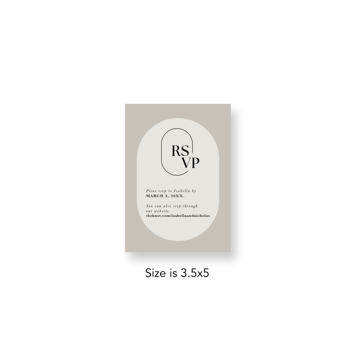 Neutral Oval RSVP
