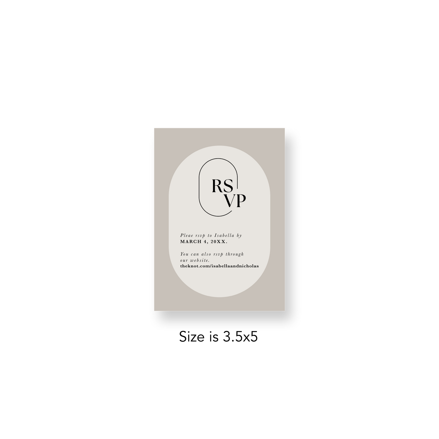 Neutral Oval RSVP