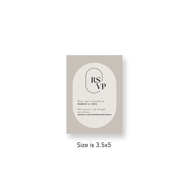 Neutral Oval RSVP