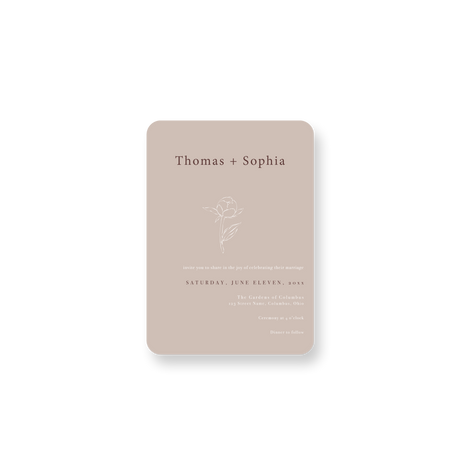 peony invitation rounded