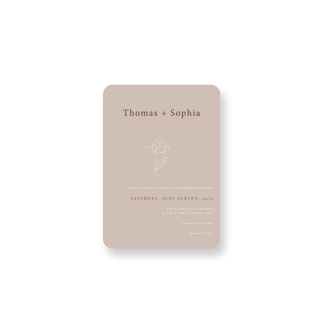 peony invitation rounded