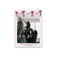 Pink Bow Garland Christmas Card front