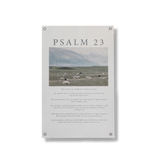 Psalm 23 11x17 print, green pasture with sheep