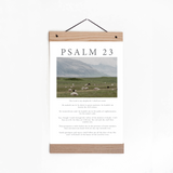 Psalm 23 11x17 print with wooden magnetic hanger