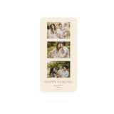 Red Happy Holidays Card with rounded corners