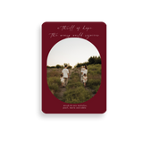 Red Oval Frame Christmas Card with rounded corners