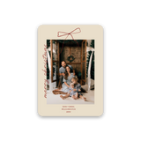 Red Bow Christmas Card with rounded corners
