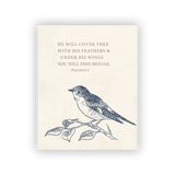 Under His Wings printable psalm