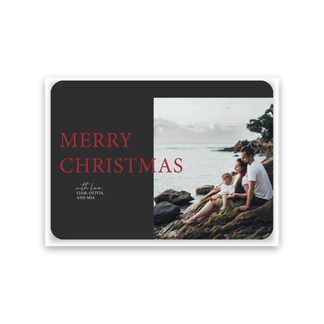 Red Merry Christmas card