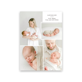 Simple Rounded birth announcement back design