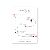 Timeline wedding invitation back