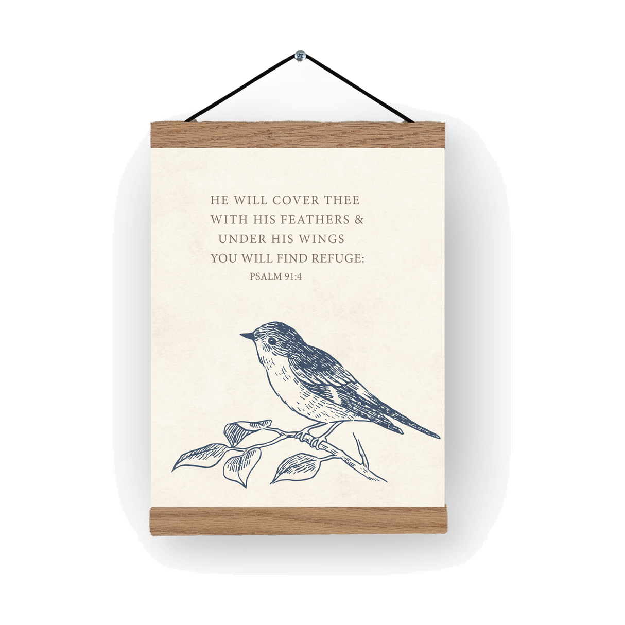 Under His Wings print and hanger