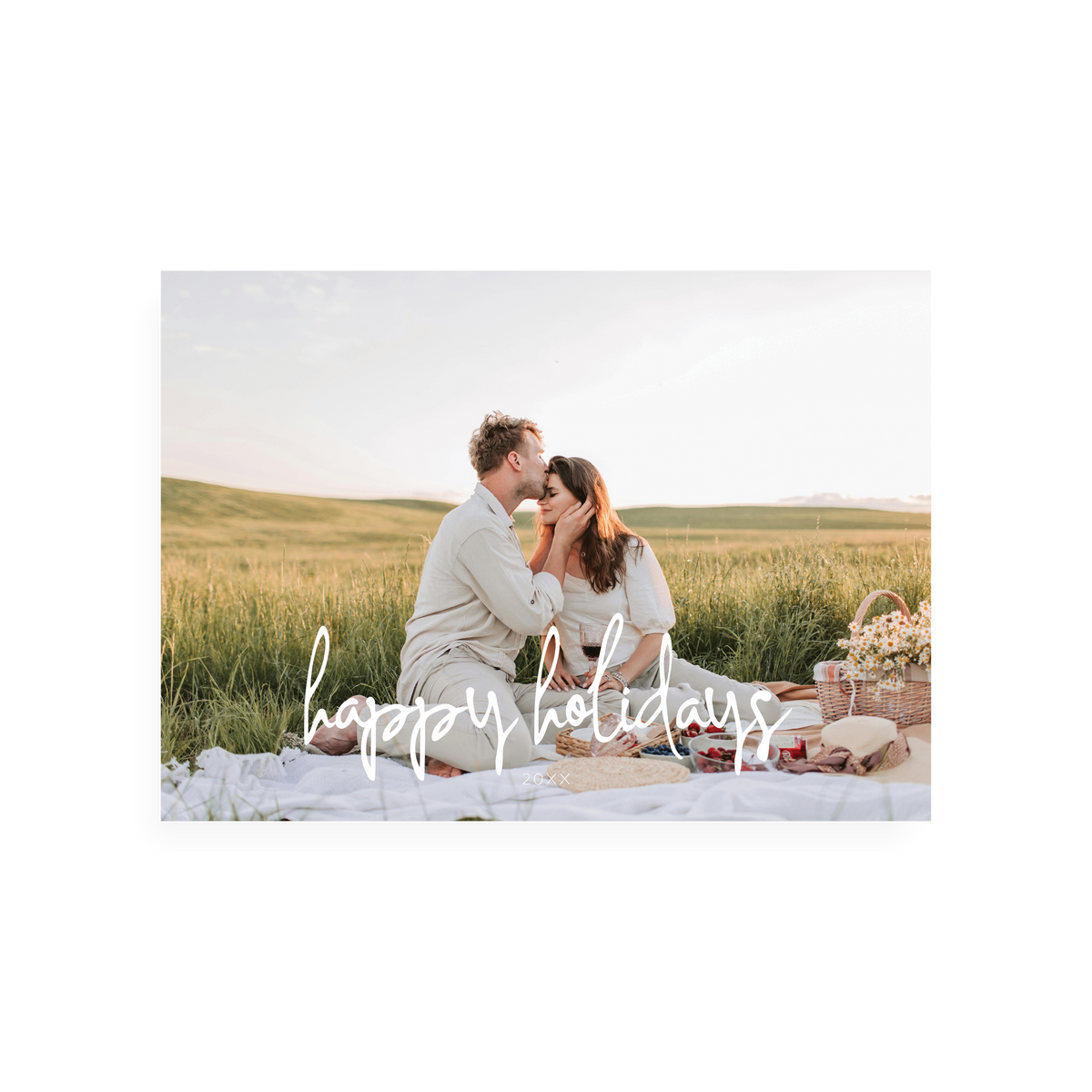 Simple Horizontal Holiday Card - front