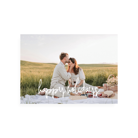 Simple Horizontal Holiday Card - front
