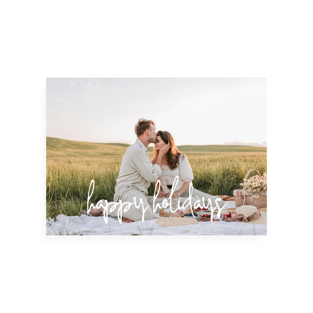 Simple Horizontal Holiday Card - front