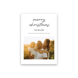 Simple Half Photo Christmas Card front