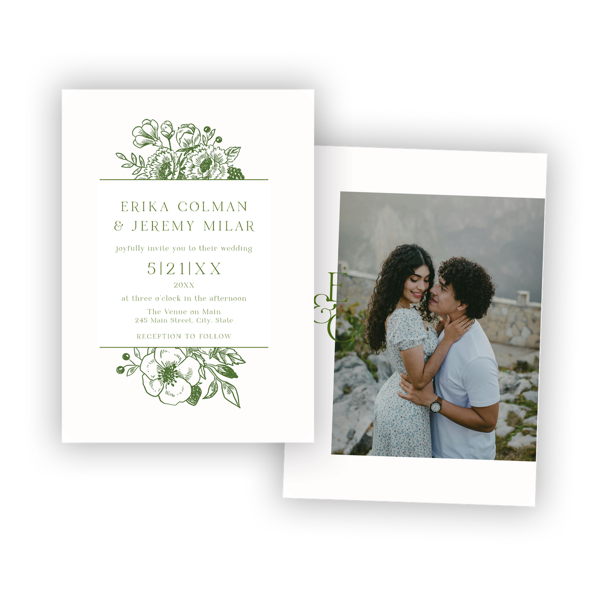 spring pink invitation