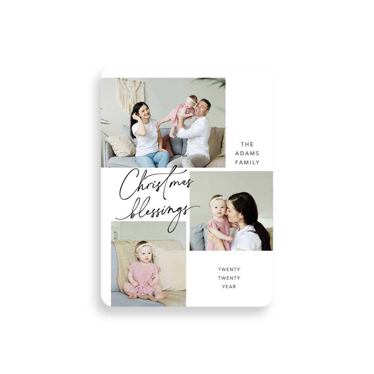 three photo collage christmas