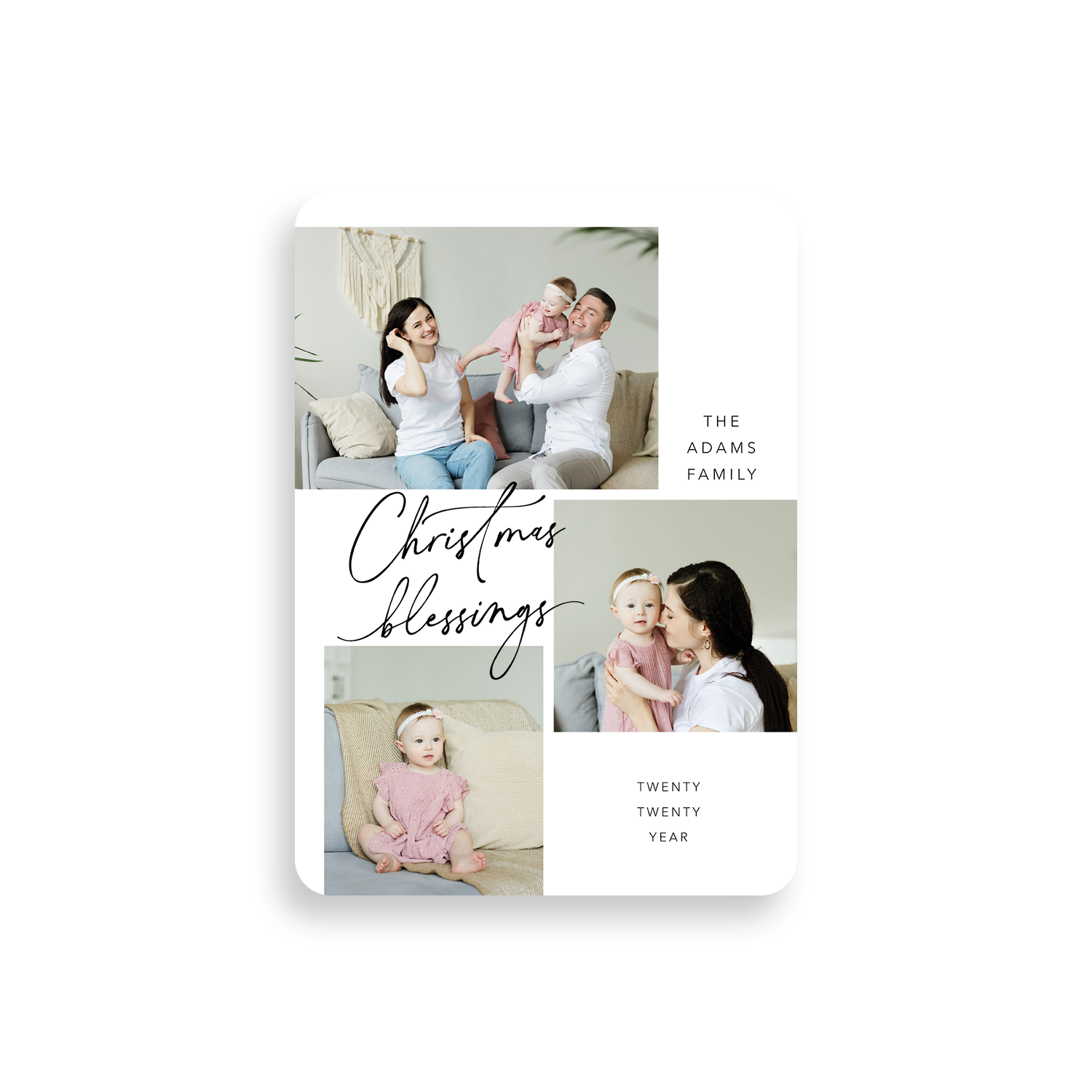 three photo collage christmas