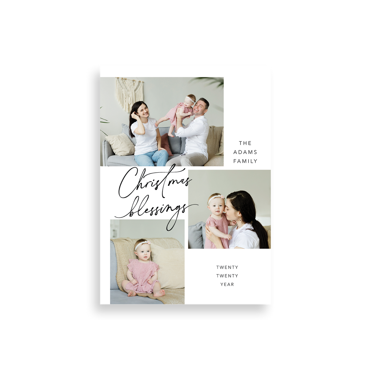 three photo collage christmas