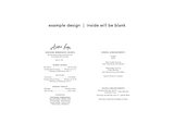 Sample of the blank inside and back of the bulletin, ready to print your details