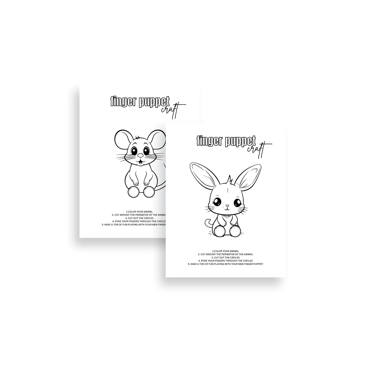 Finger Puppets (Set of 2) | FREE Kid's Printable