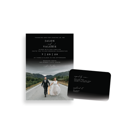 timeless black invitation