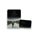 timeless black invitation rounded